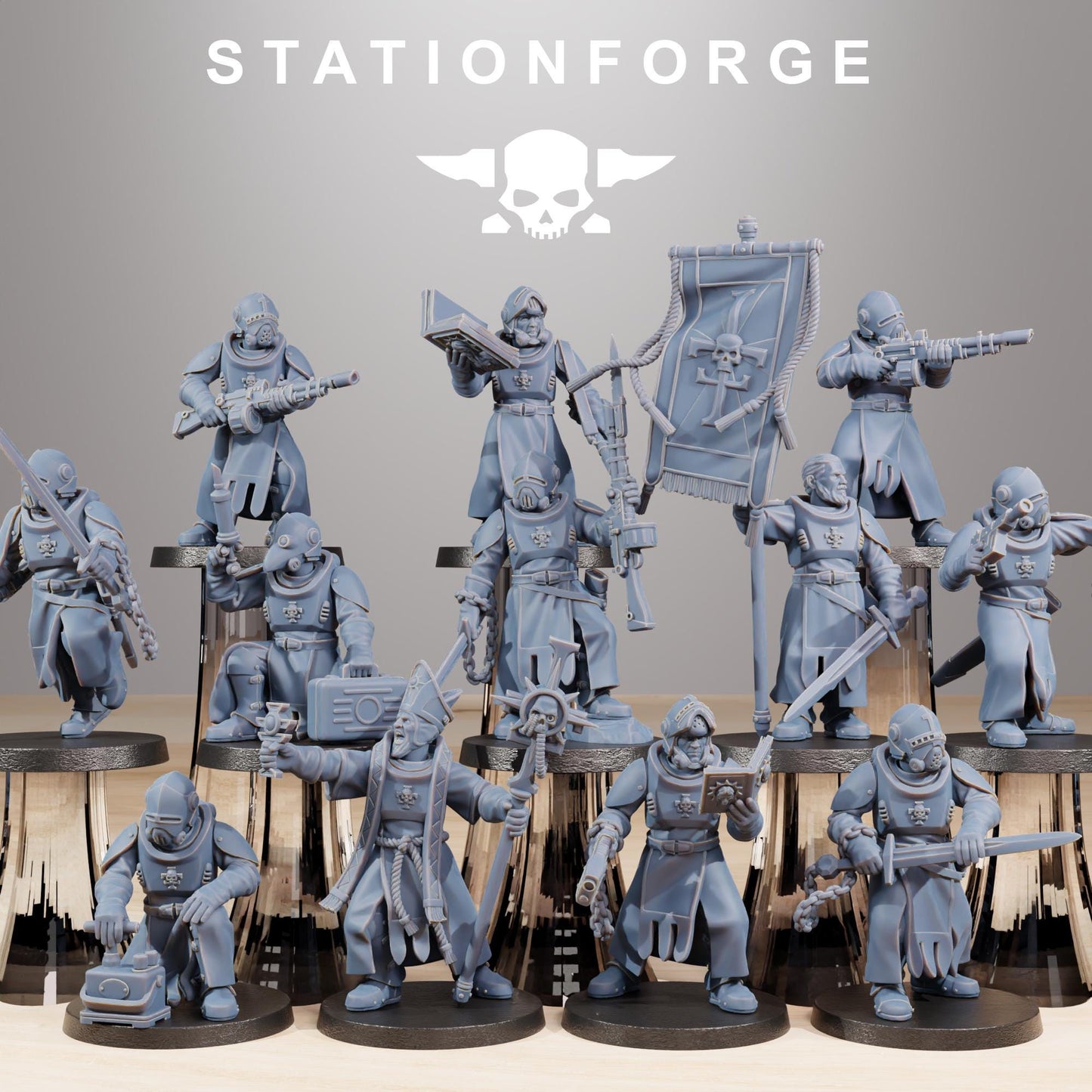 RoyalGuard Templars Modular Set Miniatures by STATIONFORGE,  Imperial guard infantry regiment