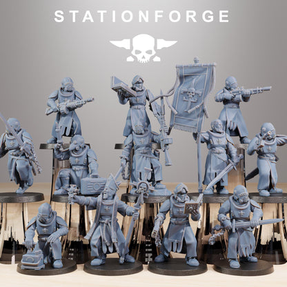 RoyalGuard Templars Modular Set Miniatures by STATIONFORGE,  Imperial guard infantry regiment