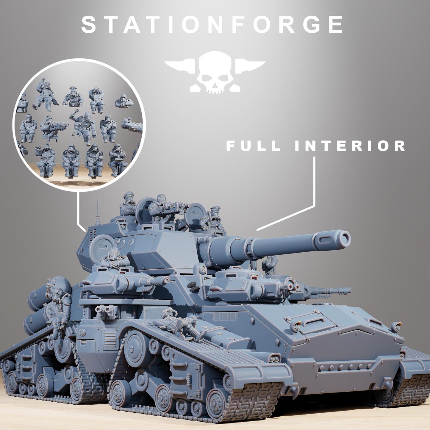 GrimGuard Monolith - GrimGuard Heavy Tank, Sci-Fi Space Guard Soldiers by STATIONFORGE
