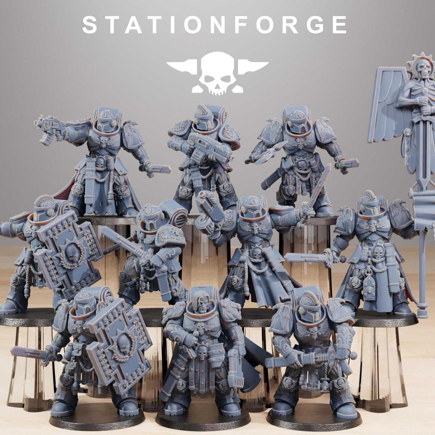 Socratis Guardmen, Modular Sci-Fi Marine warriors by STATIONFORGE, Grimdark Wargames Proxy