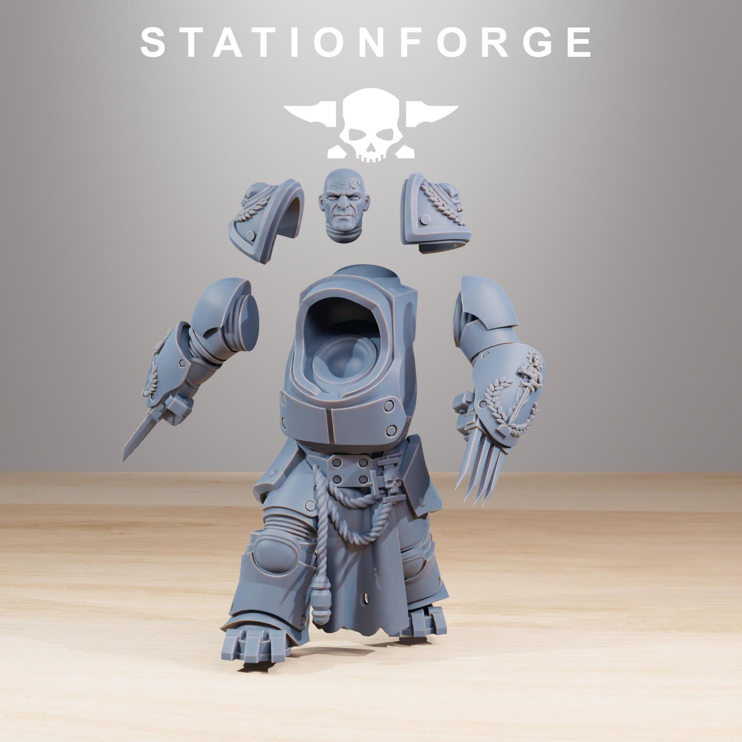 Socratis Vanguard Melee Unit, Modular Sci-Fi Marine warriors by STATIONFORGE, Grimdark Wargames Proxy