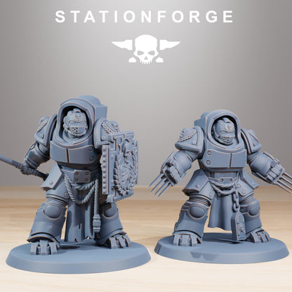 Socratis Vanguard Melee Unit, Modular Sci-Fi Marine warriors by STATIONFORGE, Grimdark Wargames Proxy