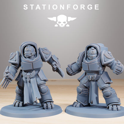 Socratis Vanguard Melee Unit, Modular Sci-Fi Marine warriors by STATIONFORGE, Grimdark Wargames Proxy