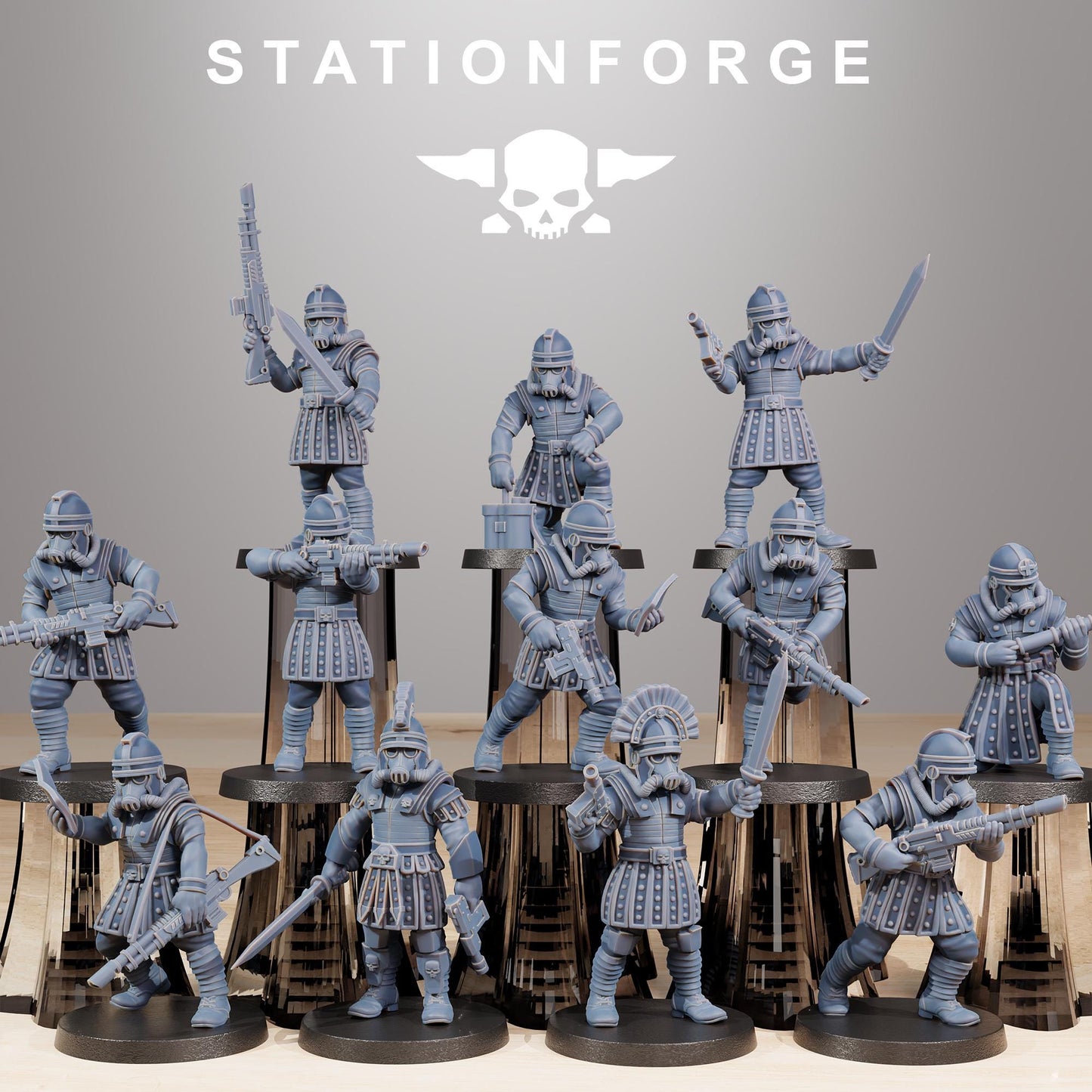 GrimGuard Vexillatio Miniatures by STATIONFORGE,  Imperial guard infantry regiment