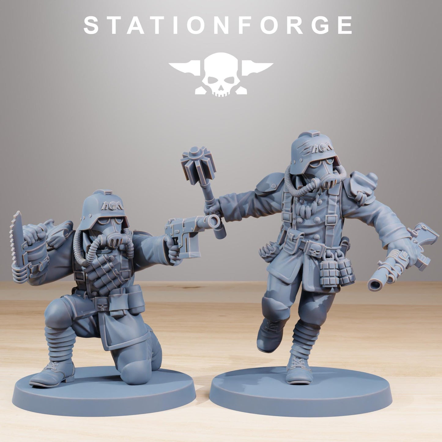 GrimGuard Xenarid Hunters, Death Korps Proxy, Sci-Fi Wargames Miniatures by STATIONFORGE