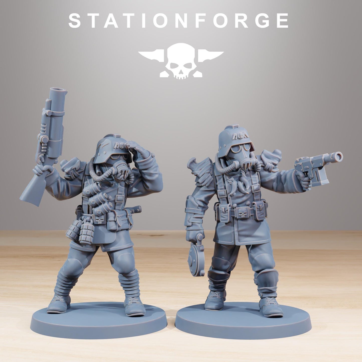 GrimGuard Xenarid Hunters, Death Korps Proxy, Sci-Fi Wargames Miniatures by STATIONFORGE