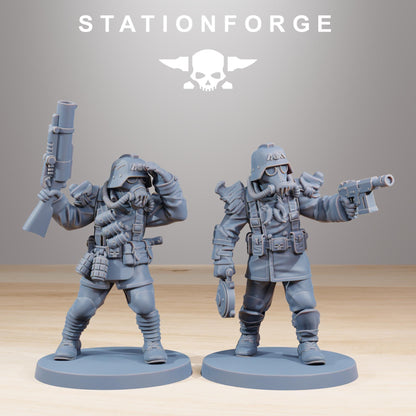GrimGuard Xenarid Hunters, Death Korps Proxy, Sci-Fi Wargames Miniatures by STATIONFORGE