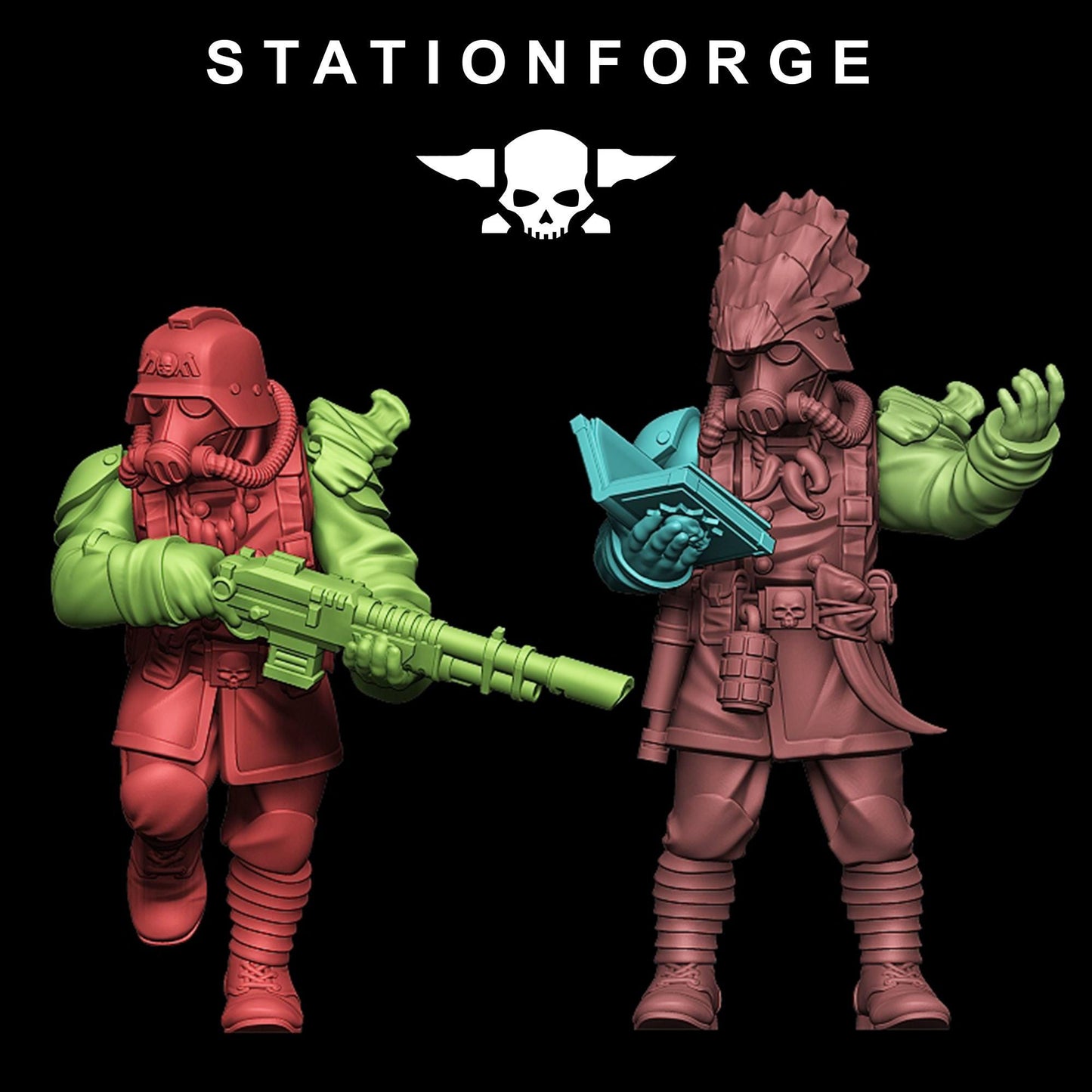 GrimGuard Xenarid Hunters, Death Korps Proxy, Sci-Fi Wargames Miniatures by STATIONFORGE