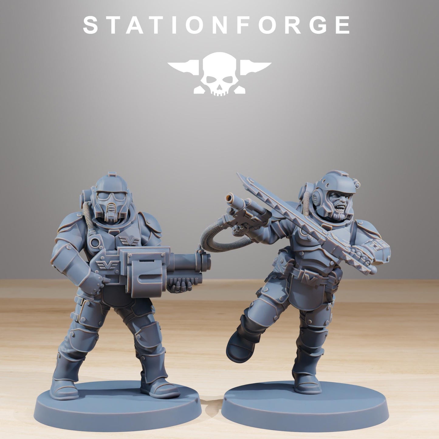 Vaskar Commandos, Death Korps Proxy, Sci-Fi Wargames Miniatures by STATIONFORGE