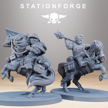 GrimGuard Pony Cavalry, Modular Set Miniatures by STATIONFORGE,  Imperial guard cavalry regiment