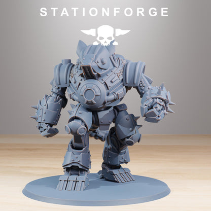 Raticus Clankers, Space Techno-Rats, monopose Sci-Fi warriors by STATIONFORGE, Sci-Fi Wargames Rat-Themed Grimdark miniatures