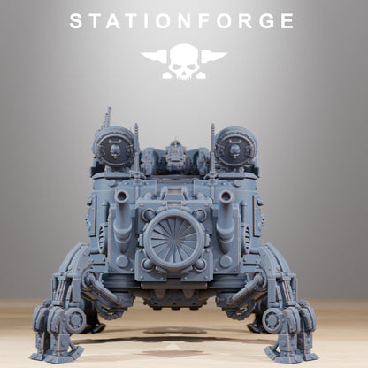 Scavenger Heavy Tank, Space Techno-bots, modular Sci-Fi warriors by STATIONFORGE, Sci-Fi Wargames Cyber-themed Grimdark miniatures