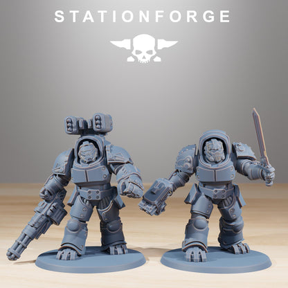Socratis Vanguard, Modular Sci-Fi Marine warriors by STATIONFORGE, Grimdark Wargames Proxy