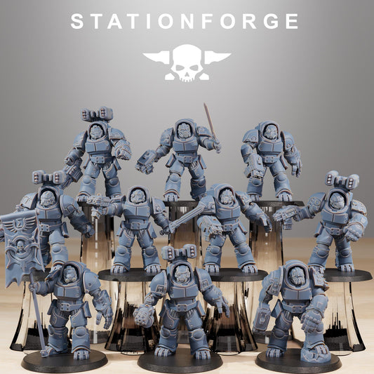 Socratis Vanguard, Modular Sci-Fi Marine warriors by STATIONFORGE, Grimdark Wargames Proxy