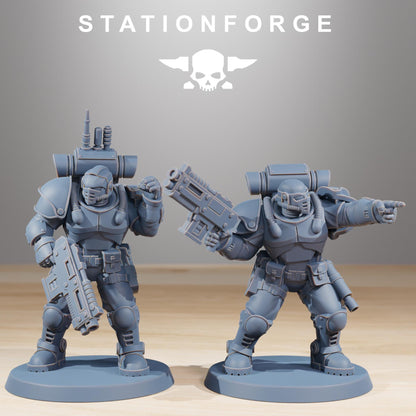 Socratis Light Infantry, Modular Sci-Fi Marine warriors by STATIONFORGE, Grimdark Wargames Proxy