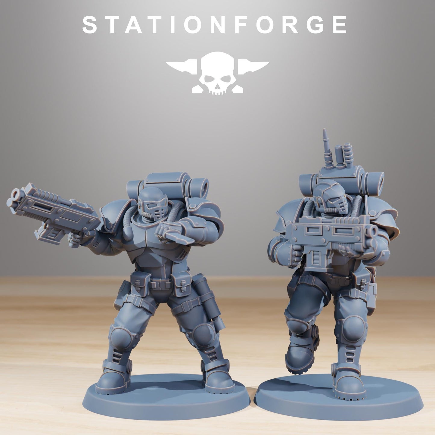 Socratis Light Infantry, Modular Sci-Fi Marine warriors by STATIONFORGE, Grimdark Wargames Proxy