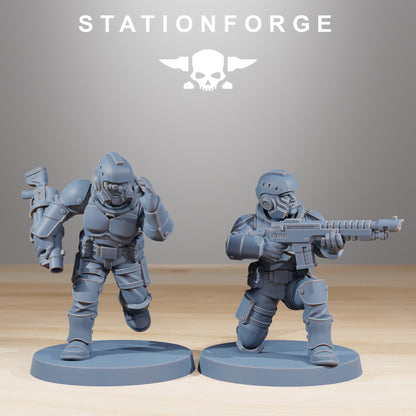 Vaskar Infantry Builder Kit, Death Korps Proxy, Sci-Fi Wargames Miniatures by STATIONFORGE