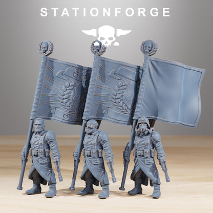 GrimGuard Combatants, Death Korps Proxy, Sci-Fi Wargames Miniatures by STATIONFORGE