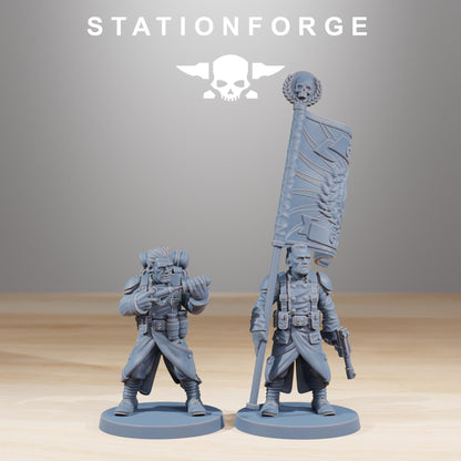 GrimGuard Combatants, Death Korps Proxy, Sci-Fi Wargames Miniatures by STATIONFORGE