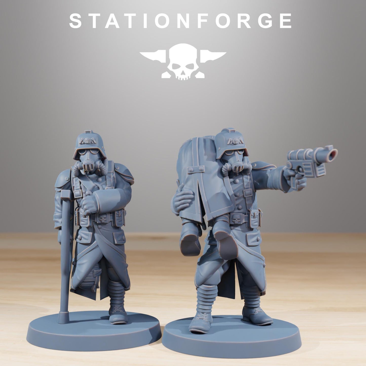 GrimGuard Casualties, Death Korps Proxy, Sci-Fi Wargames Miniatures by STATIONFORGE