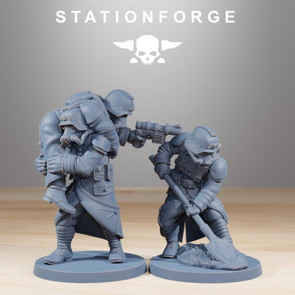 GrimGuard Casualties, Death Korps Proxy, Sci-Fi Wargames Miniatures by STATIONFORGE
