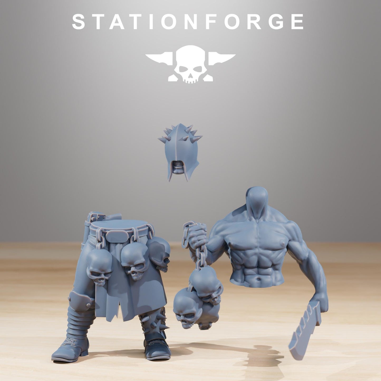 Corrupted Guard Sectarians, Chaos Worshipper Sci-Fi Wargames Miniatures by STATIONFORGE, Corrupted Imperial Guard