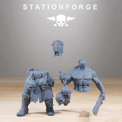 Corrupted Guard Sectarians, Chaos Worshipper Sci-Fi Wargames Miniatures by STATIONFORGE, Corrupted Imperial Guard