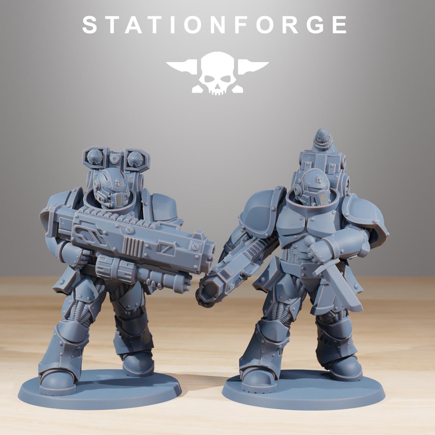 Socratis Ravagers, Modular Sci-Fi Marine warriors by STATIONFORGE, Grimdark Wargames Proxy