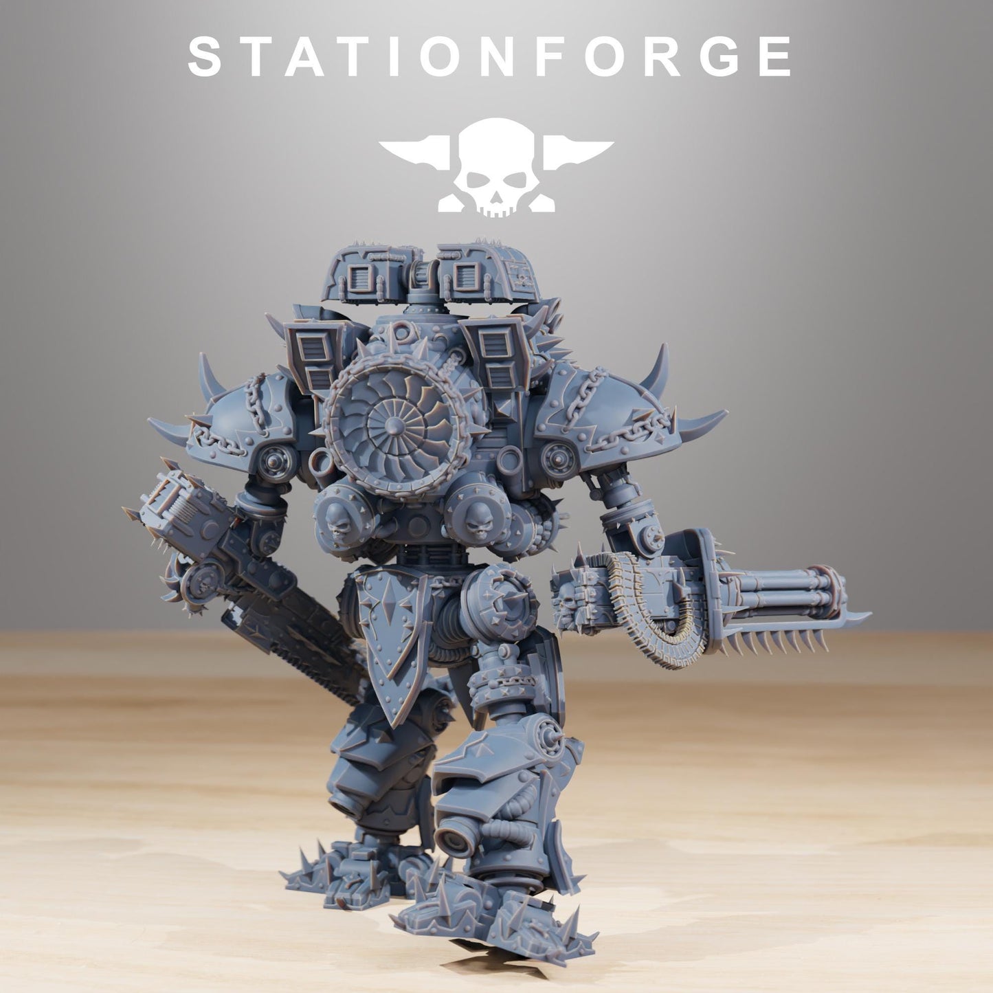 Pythonicus Defender Mk2, Modular Sci-Fi Titanic Warbot by STATIONFORGE, Grimdark Wargames Proxy