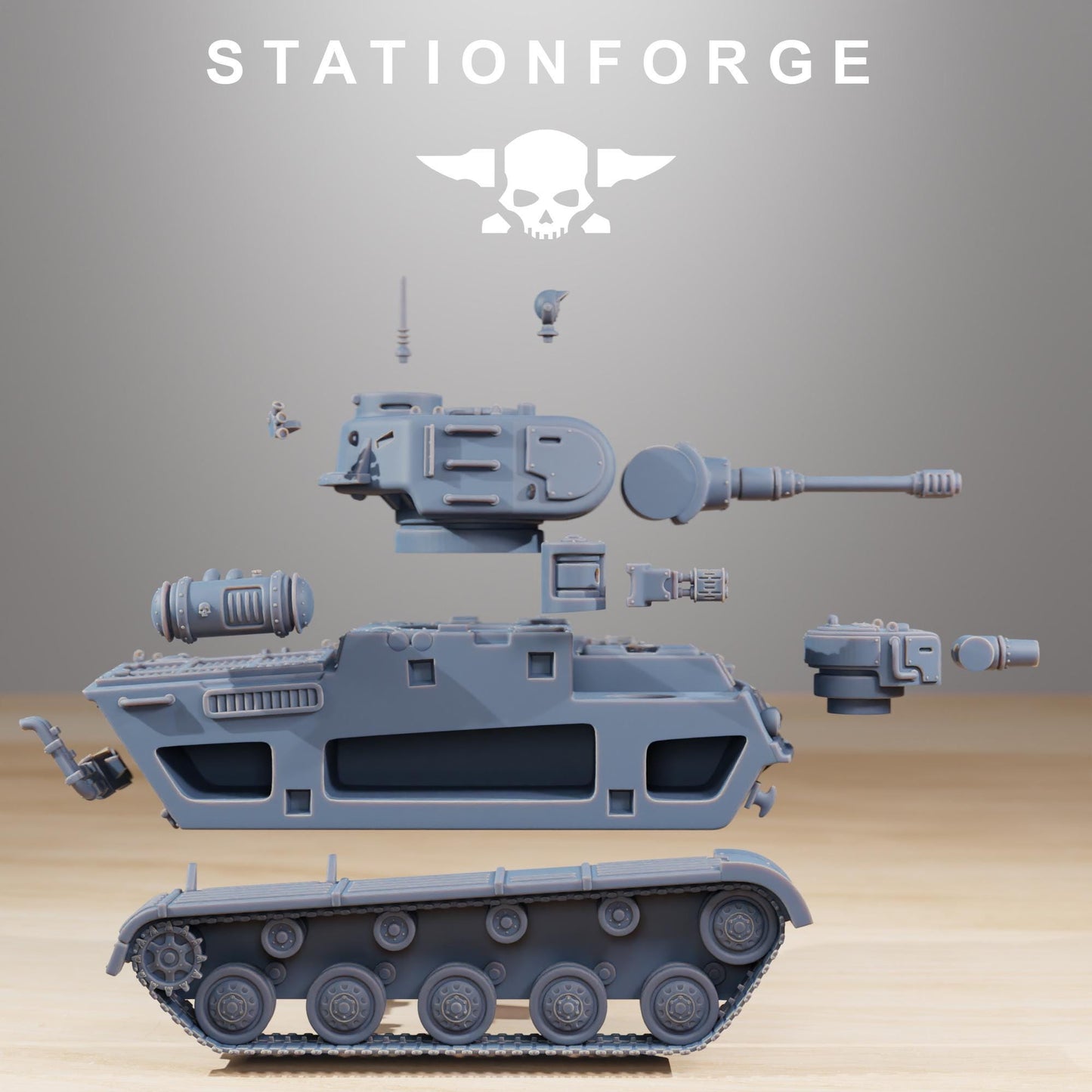 GrimGuard Heavy Battle Tank - GrimGuard Heavy Tank, Sci-Fi Space Guard Soldiers by STATIONFORGE