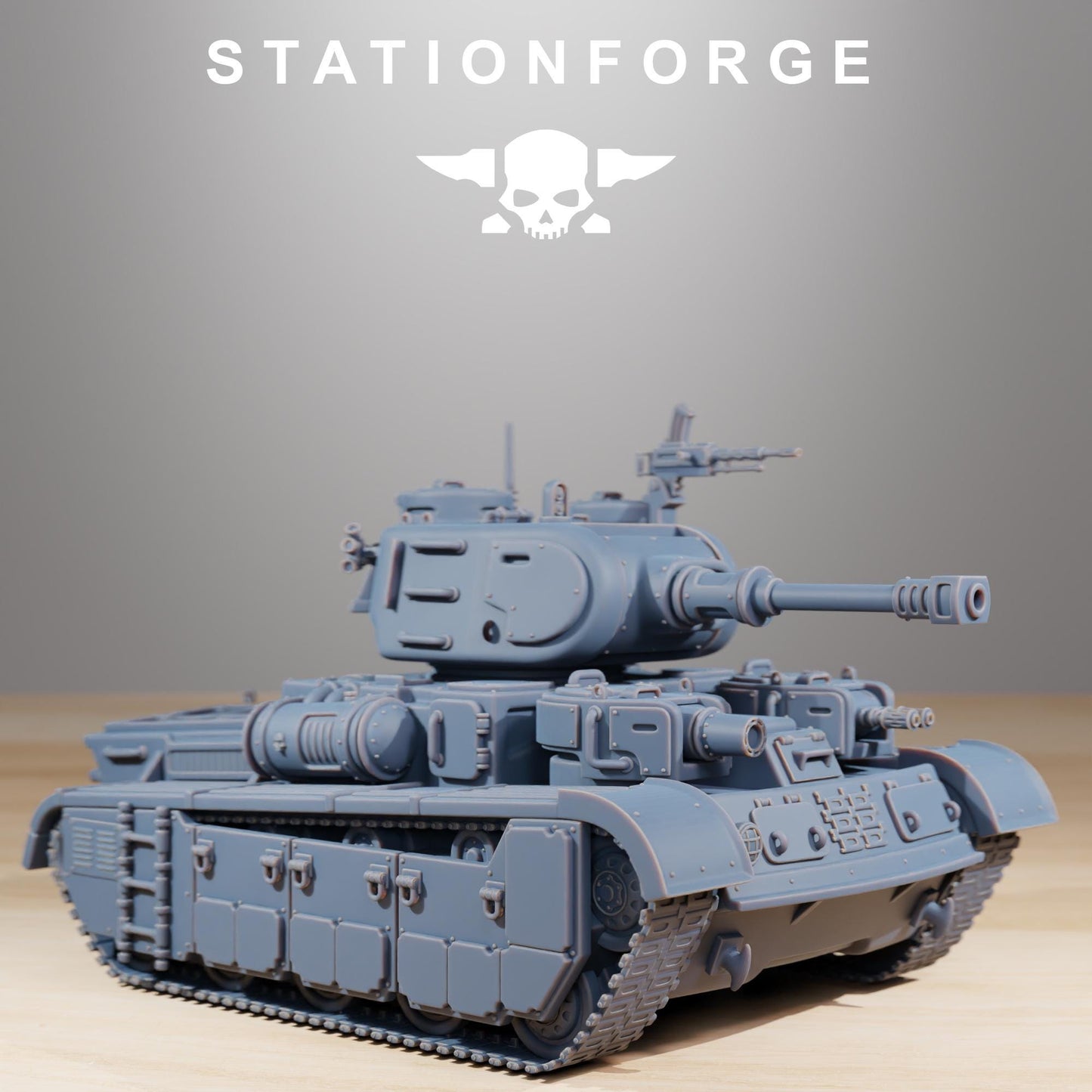 GrimGuard Heavy Battle Tank - GrimGuard Heavy Tank, Sci-Fi Space Guard Soldiers by STATIONFORGE