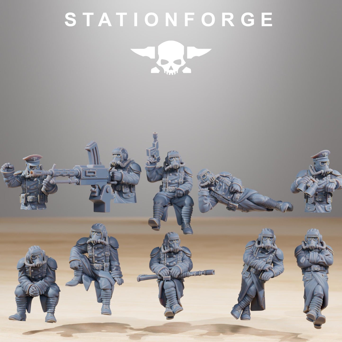 GrimGuard Heavy Battle Tank - GrimGuard Heavy Tank, Sci-Fi Space Guard Soldiers by STATIONFORGE