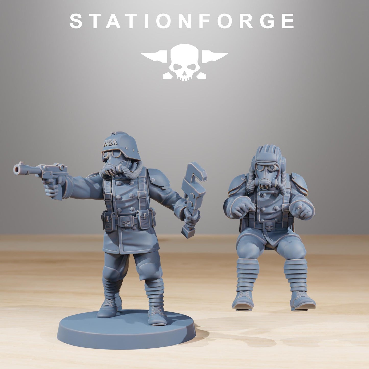 GrimGuard Walker Mk1, Modular Sci-Fi Guardsmen Vehicle by STATIONFORGE, Sci-fi Wargames Proxy, Imperial Guard Combat Walker