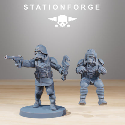 GrimGuard Walker Mk1, Modular Sci-Fi Guardsmen Vehicle by STATIONFORGE, Sci-fi Wargames Proxy, Imperial Guard Combat Walker