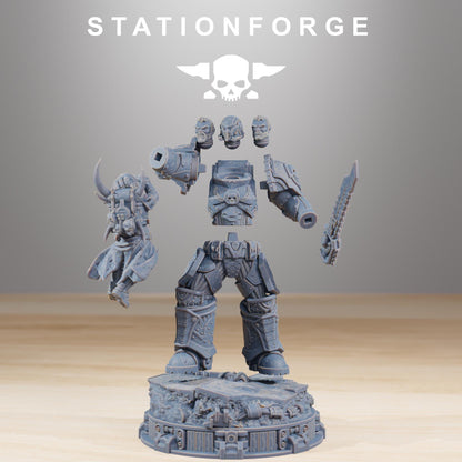 Socratis Collectible, Modular Sci-Fi Marine warriors by STATIONFORGE, Grimdark Wargames Proxy