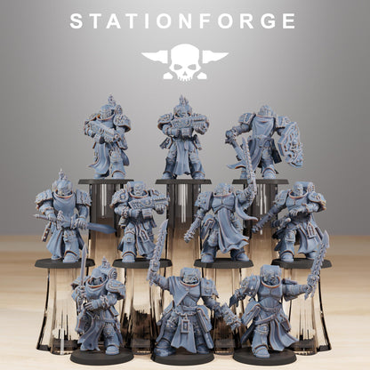 Socratis Crusaders, Modular Sci-Fi Marine warriors by STATIONFORGE, Grimdark Wargames Proxy