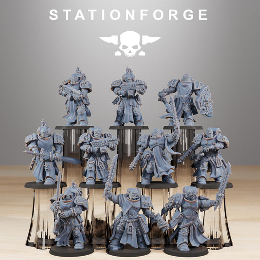 Socratis Crusaders, Modular Sci-Fi Marine warriors by STATIONFORGE, Grimdark Wargames Proxy