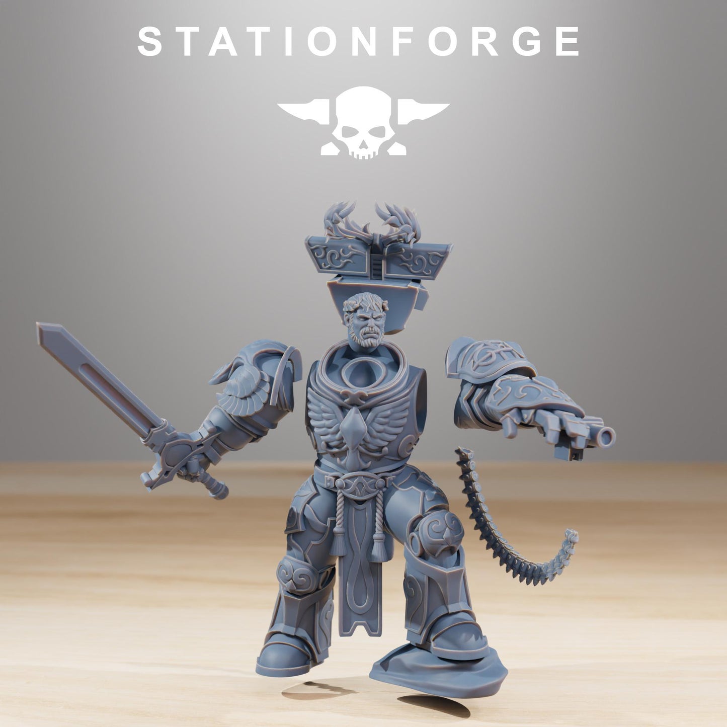Socratis Archon, Modular Sci-Fi Marine warriors by STATIONFORGE, Grimdark Wargames Proxy