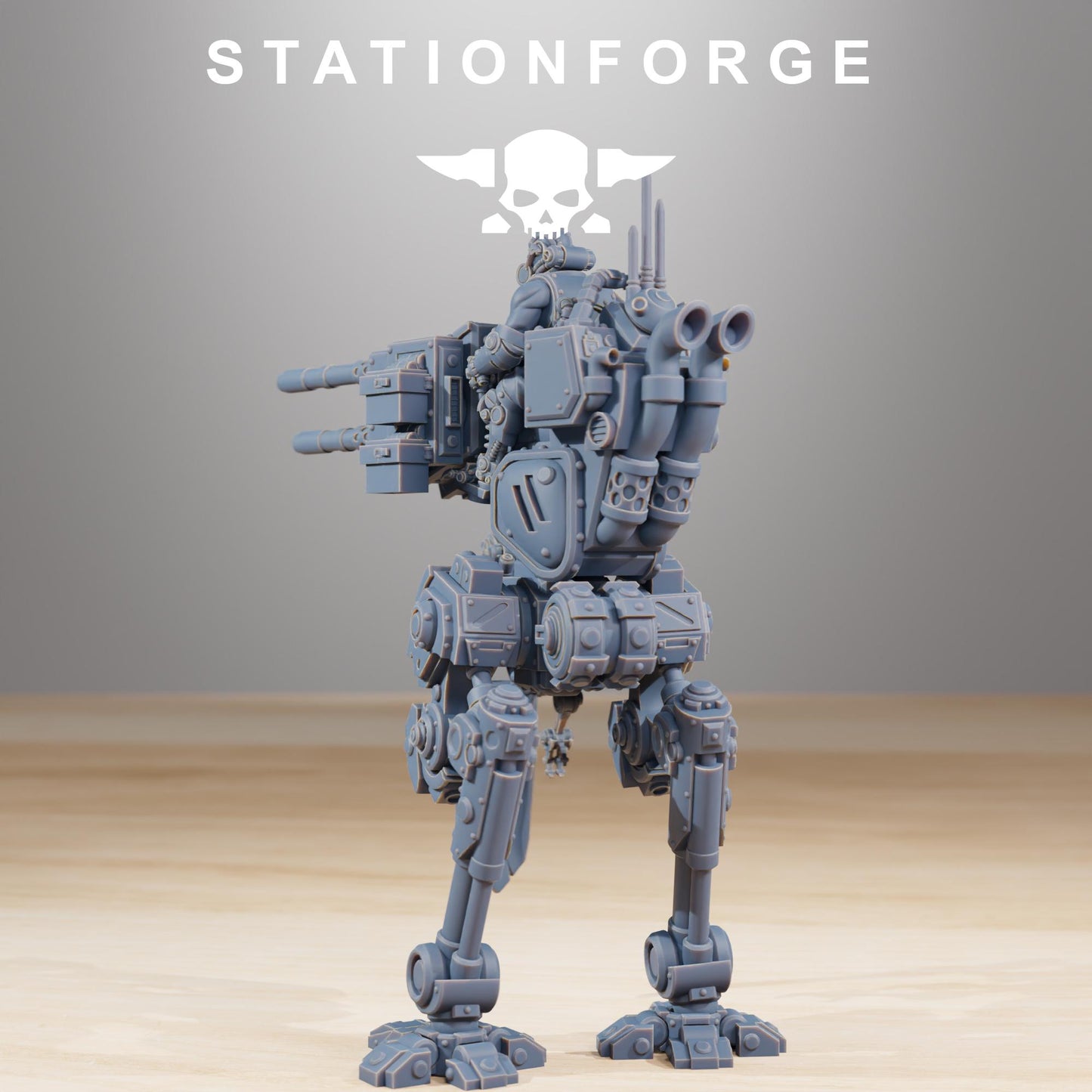 Scavenger Walker, Space Techno-bots, modular Sci-Fi warriors by STATIONFORGE, Sci-Fi Wargames Cyber-themed Grimdark miniatures