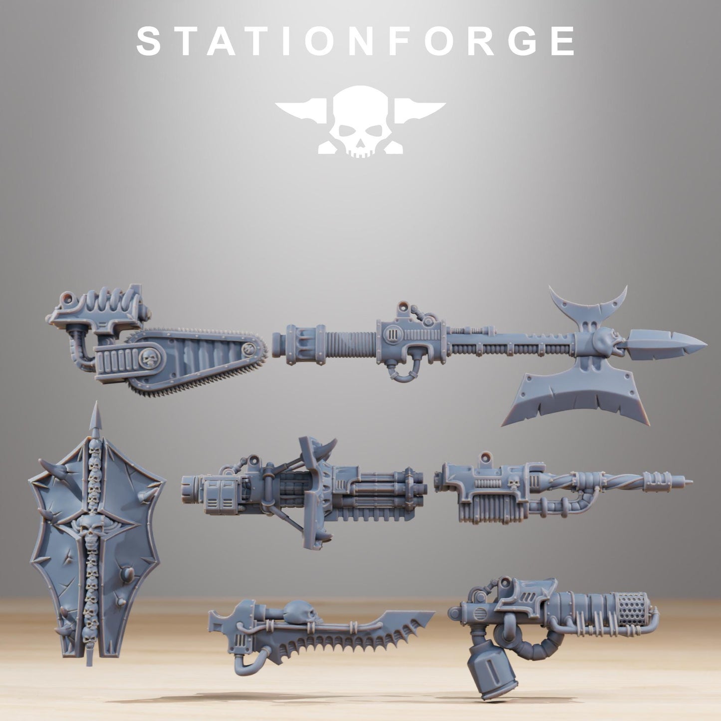 Pythonicus Armageddon, Modular Sci-Fi Titanic Warbot by STATIONFORGE, Grimdark Wargames Proxy