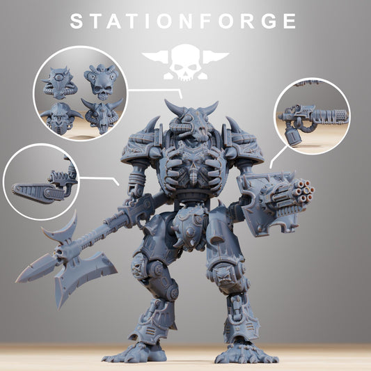 Pythonicus Armageddon, Modular Sci-Fi Titanic Warbot by STATIONFORGE, Grimdark Wargames Proxy