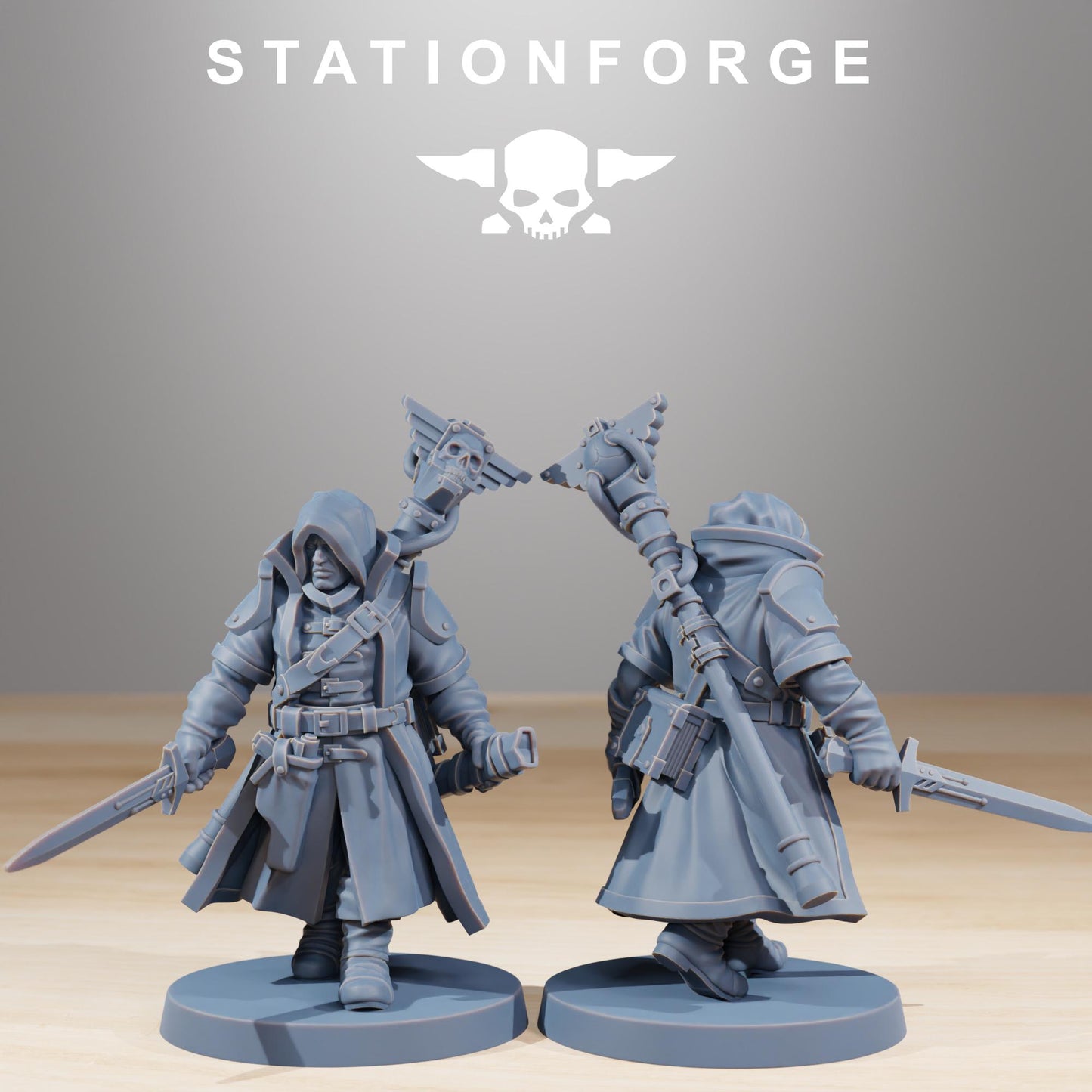 RoyalGuard Scholar, Imperial Heroic Agents Sculpted by STATIONFORGE for Wargames set in the Grimdark Future