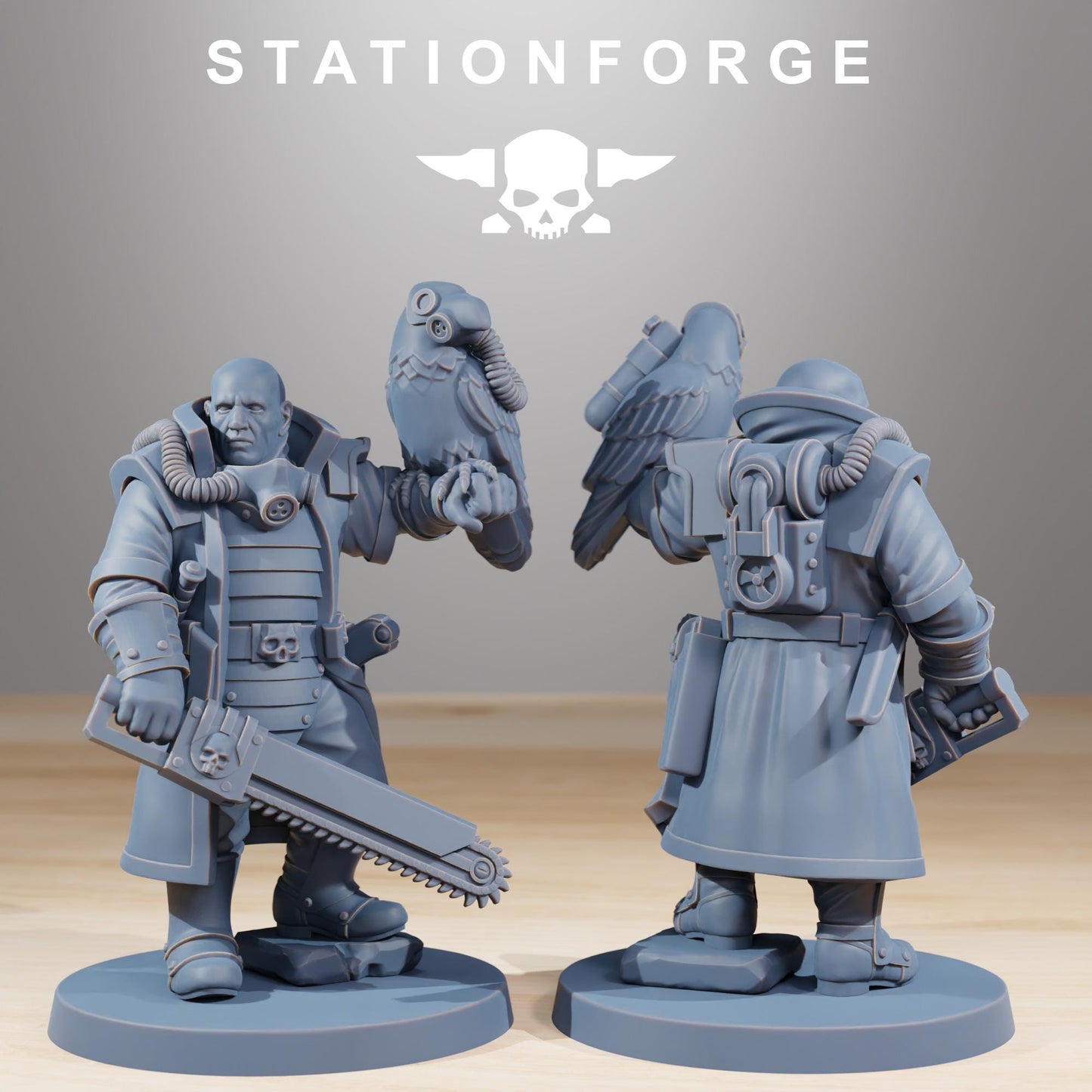 RoyalGuard Captain Julius, Death Korps Proxy, Sci-Fi Wargames Miniatures by STATIONFORGE