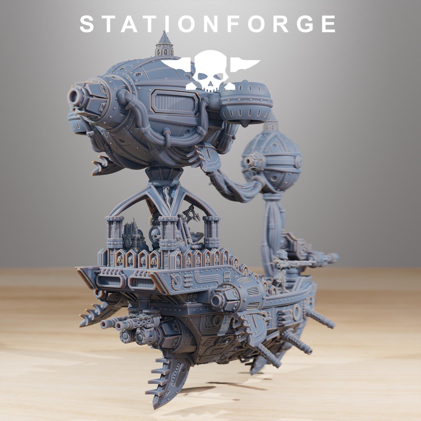 Scavenger Floating Chapel, Space Techno-bots, modular Sci-Fi warriors by STATIONFORGE, Sci-Fi Wargames Cyber-themed Grimdark miniatures