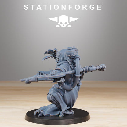 Scavenger The Seer, Space Techno-bots, modular Sci-Fi warriors by STATIONFORGE, Sci-Fi Wargames Cyber-themed Grimdark miniatures