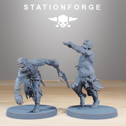 Corrupted Guard Walkers, Chaos Worshipper Sci-Fi Wargames Miniatures by STATIONFORGE, Corrupted Imperial Guard