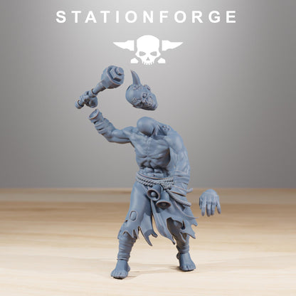 Corrupted Guard Walkers, Chaos Worshipper Sci-Fi Wargames Miniatures by STATIONFORGE, Corrupted Imperial Guard