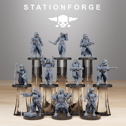 GrimGuard Sisters of War, Death Korps Proxy, Sci-Fi Wargames Miniatures by STATIONFORGE