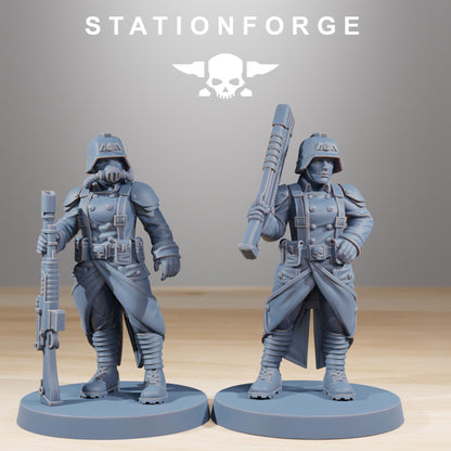 GrimGuard Sisters of War, Death Korps Proxy, Sci-Fi Wargames Miniatures by STATIONFORGE