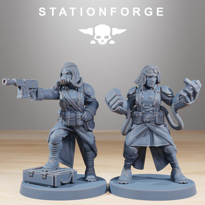 GrimGuard Sisters of War, Death Korps Proxy, Sci-Fi Wargames Miniatures by STATIONFORGE